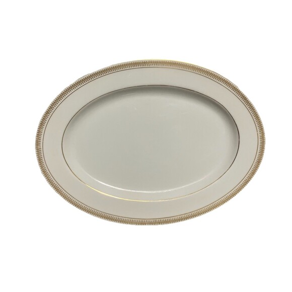 RARE EMDEKO "Dalene" Fine CHINA, SERVING PLATTER Oval, 12" x 9"  w/gold trim - Picture 1 of 16